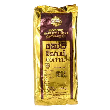 Harischandra coffee package on a white background