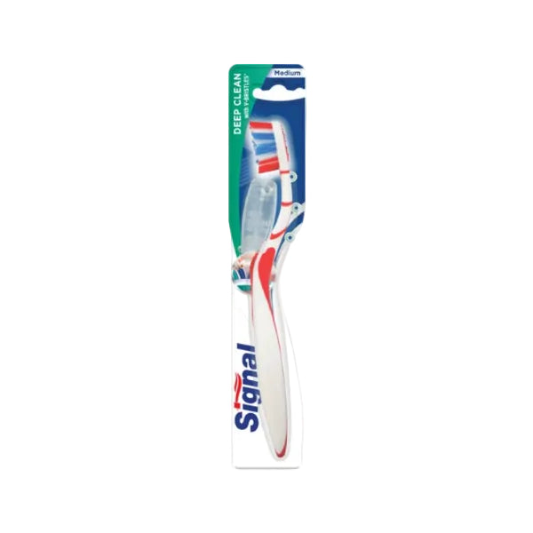 Signal toothbrush with packaging on a white background