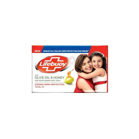 Lifebuoy soap packaging with two children on a white background