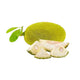 Jackfruit with slices on a white background