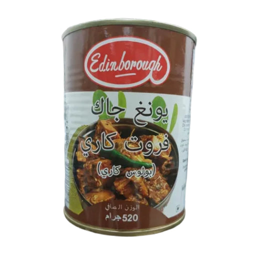 Edinborough can of food on a dark surface